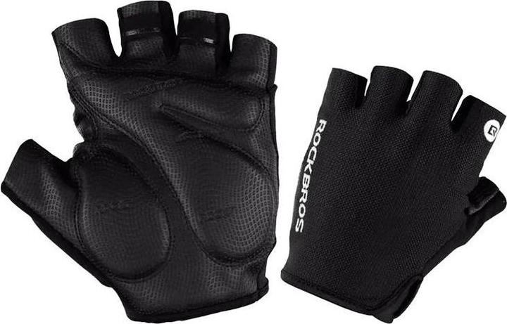 Rockbros Bicycle half finger gloves S106BK-M Size: M (black) (M)