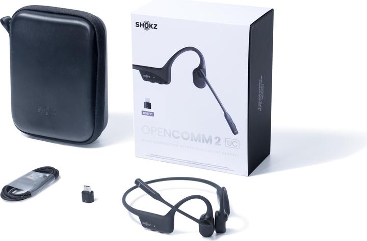 Produktbild Shokz OpenComm2 UC (USB-C) (keine Geräuschunterdrückung, 16 h, Kabellos)