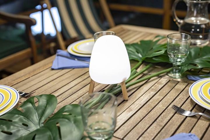 Actual product image Newgarden NORAI SLIM 35 rose gold LED table lamp 3-touch dimmer rechargeable battery indoor & outdoor IP44 (IP44)