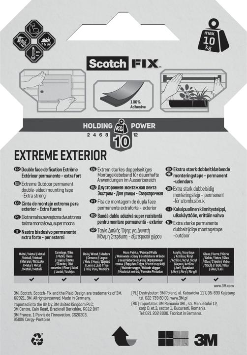Nährwerte und Zutaten Scotch Scotch-Fix Extreme Outdoor (19 mm)