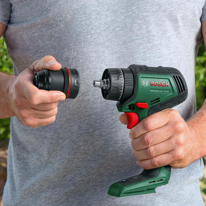 Actual product image Bosch Home & Garden Cordless impact drill AdvancedImpact 18V-80 QuickSnap, attachments (Rechargeable battery operated)