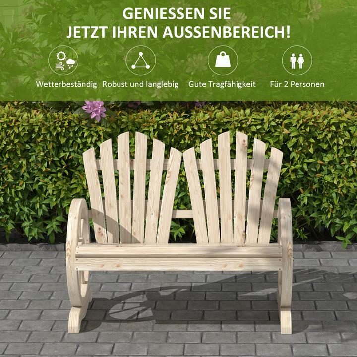 Image du produit Outsunny Banc de jardin en forme de roue de chariot
