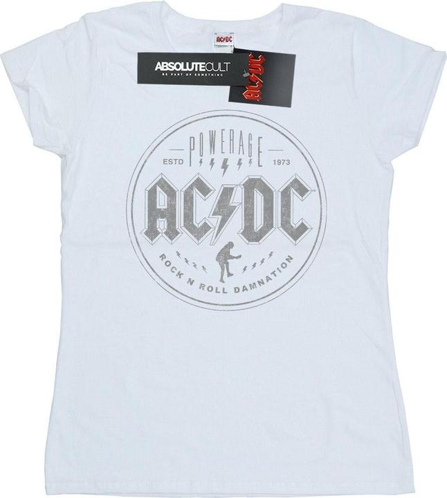 AC/DC Rock N Roll Damnation Schwarzes TShirt aus Baumwolle