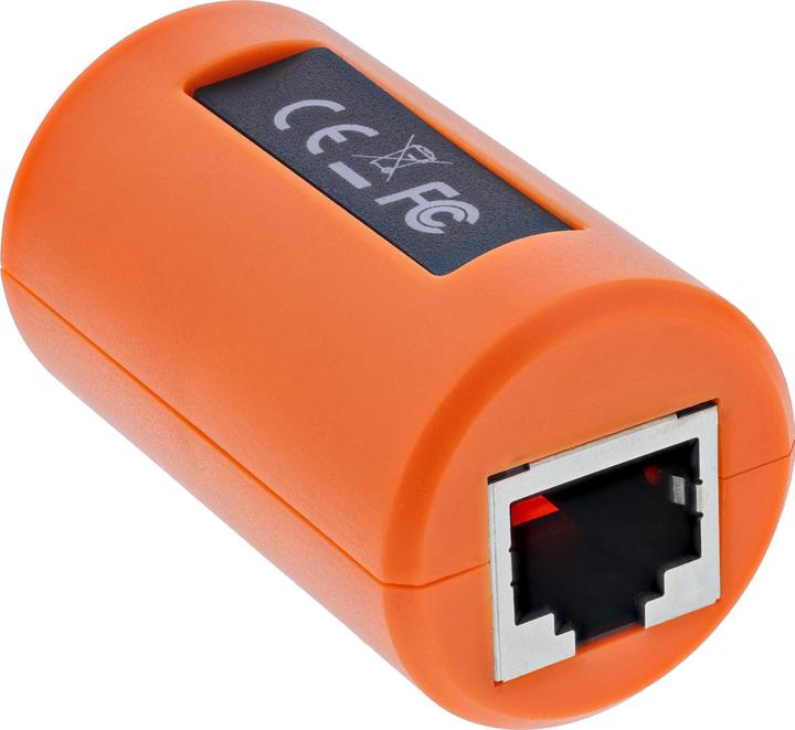 Produktbild InLine Überspannungsschutz RJ45-Kupplung für Netzwerk und POE, RJ45 Buchse/Buchse, FTP (Netzwerk Kupplung)