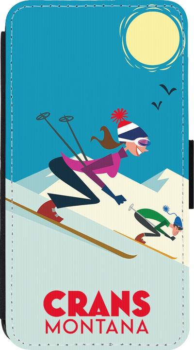 Produktbild PhoneLook Hülle Wallet schwarz Crans-Montana Ski Downhill (Apple iPhone 13 mini)