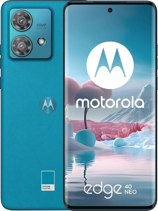 Actual product image Motorola Edge 40 Neo (256 GB, Caneel Bay, 6.55", SIM + eSIM, 50 Mpx, 5G)