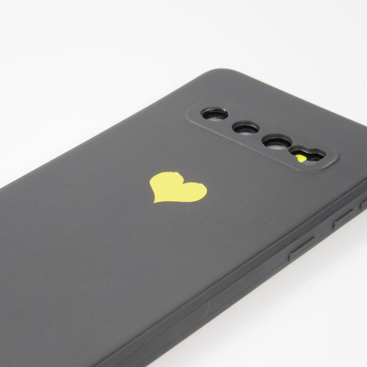 Actual product image PhoneLook Coque Silicone Mat Coeur doré (Samsung Galaxy S10)