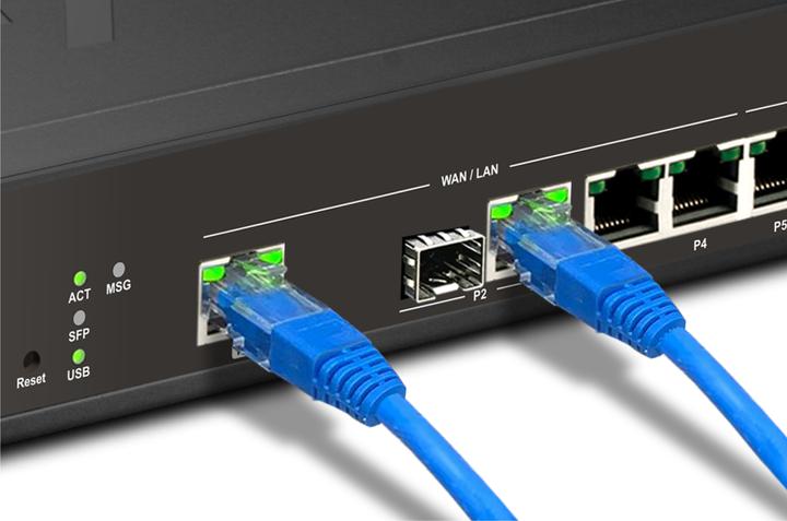 Image du produit Draytek Routeur double Wan 4+1 Lan Giga 200 VPN 50 SSL 2,5Gb