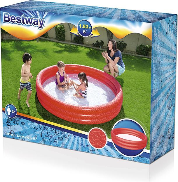 Actual product image Bestway Inflatable garden pool 183x33 cm (red)