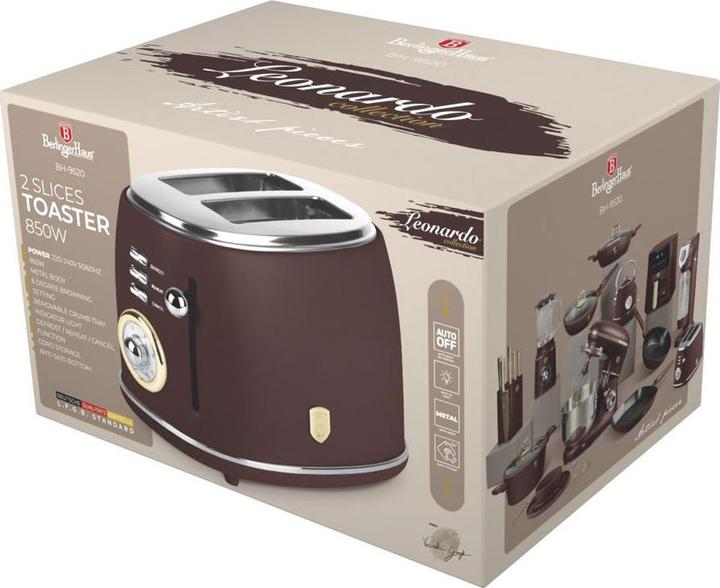Produktbild BerlingerHaus Toaster mit 6 RÃ¶ststufen, bordeaux