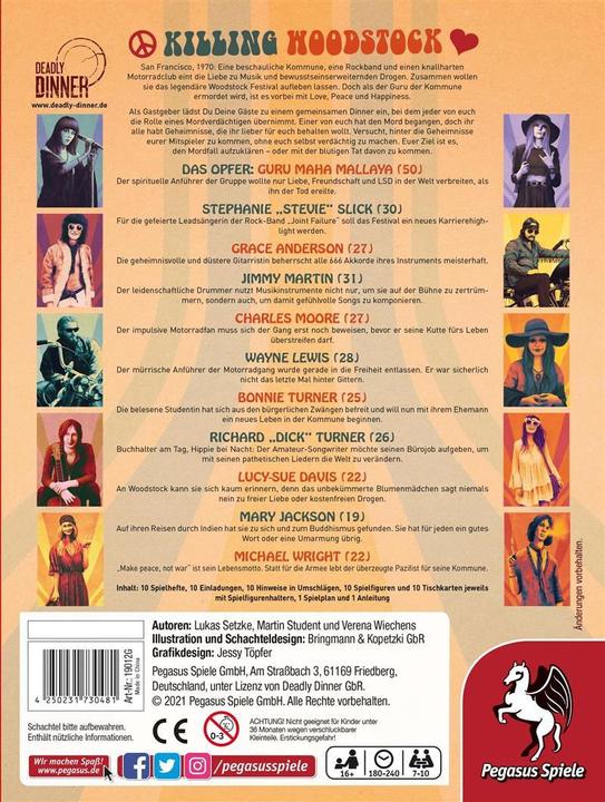 Actual product image Deadly Dinner Killing Woodstock (German)
