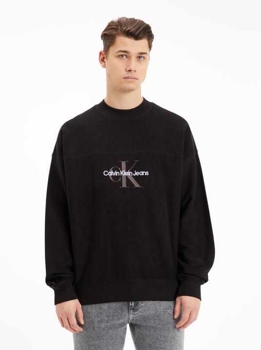 Actual product image Calvin Klein Monologo Textured Crew men's sweatshirt (L)