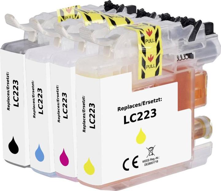 Image du produit Renkforce Encre Combi Pack Remplace Brother LC-223 (LC223VALBPDR) Compatible Sch (M, CF, C, Y)