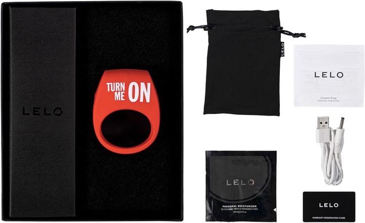 Actual product image LELO x Diesel - TOR 2 Vibrating Cock Ring - Red (2.90 cm)
