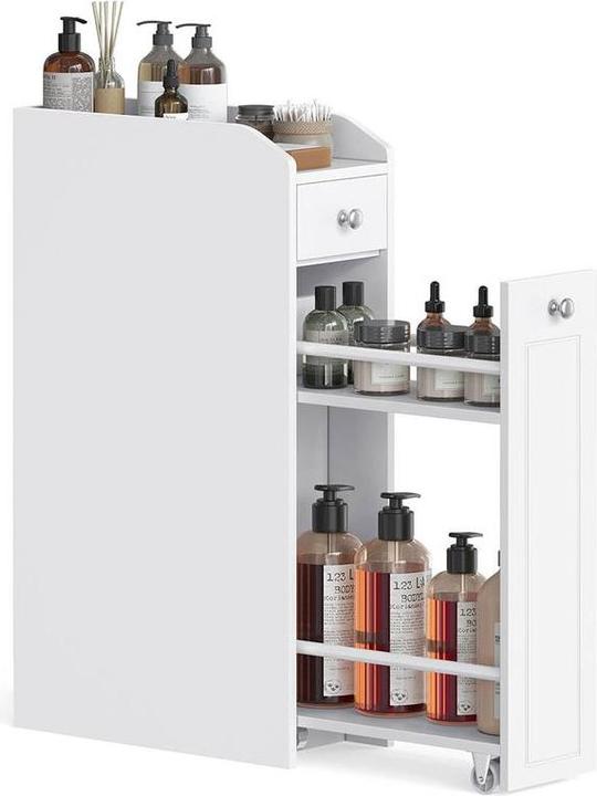 Produktbild Vasagle Kommode schmal 18 x 70 cm, Weiss, Tiefe
