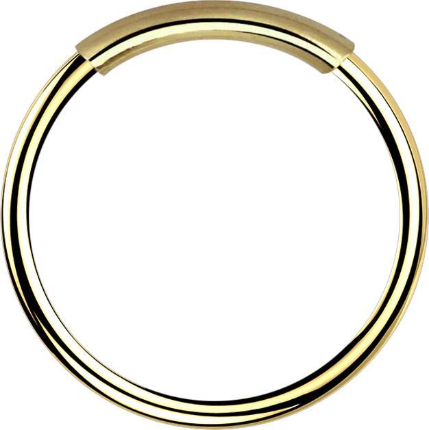 Star Piercing Nasenring endlos vergoldet (Chirurgenstahl 316L, ohne Messing)
