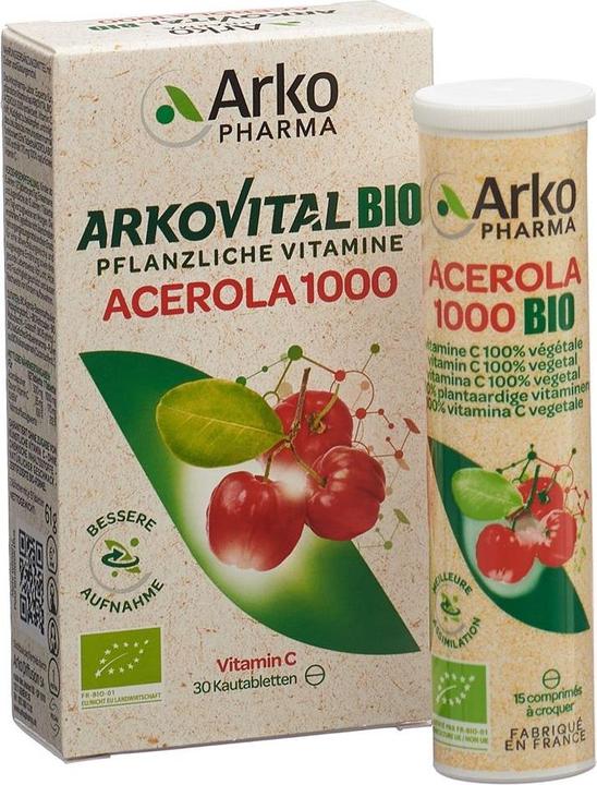 Actual product image Arkopharma Acerola tablet (30 Piece, Pills, 94 g)