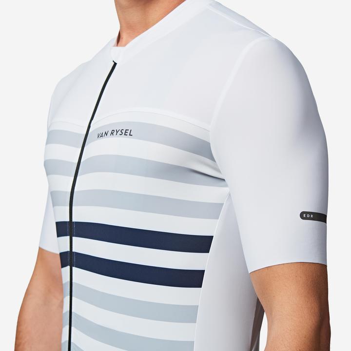 Actual product image Van rysel Rennrad Fahrradtrikot Sommer kurzarm Herren Slimfit Endurance 2 weiss/blau (S)