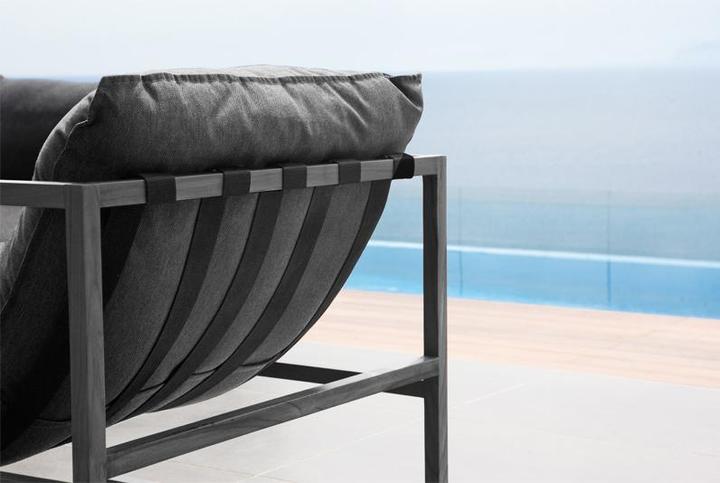 Actual product image Divano Coral armchair lead chine