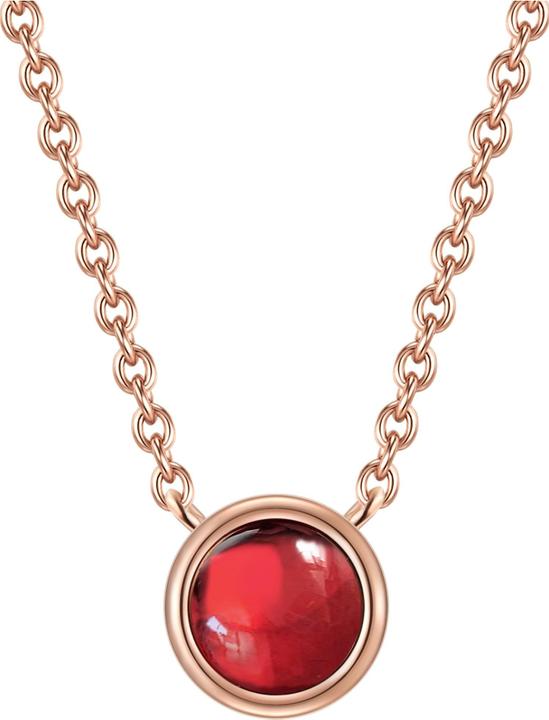 Actual product image Glanzstücke München Ladies sterling silver garnet rose gold 40.0 cm base chain + 5.0 cm extension - 11092 (925 silver, 40 - 45 cm)