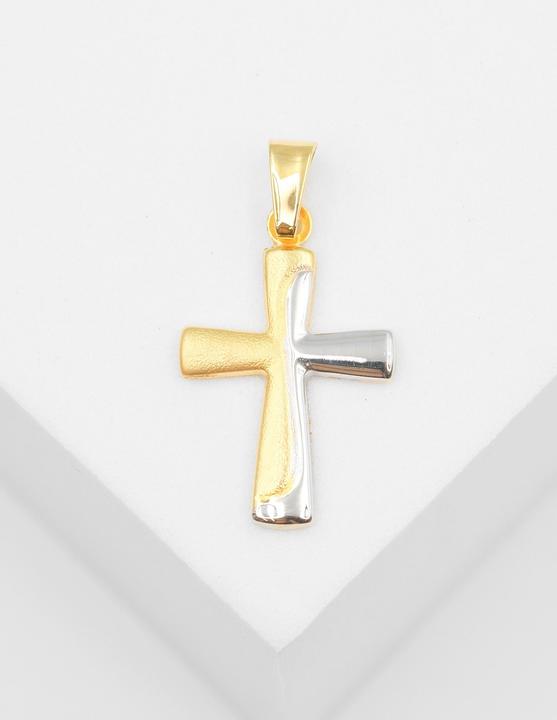 Immagine prodotto Muau Ciondolo croce oro giallo 750, 23x13 mm (Oro giallo 750/18 carati)