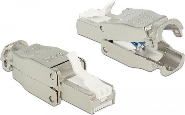 Immagine prodotto Delock Connettore 86476 1 pezzo, grigio senza attrezzi (Connettore del cavo di rete)