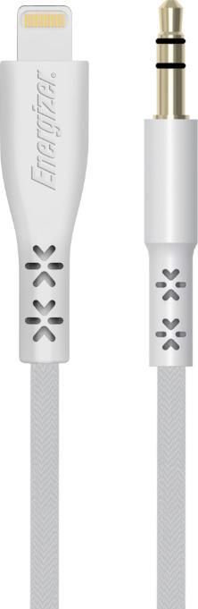 Actual product image Energizer Lifetime Audio AUX Lightning Cable (1.5m) white (1 pcs.)