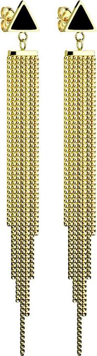 Produktbild Star Piercing Ohrstecker vergoldet Anhänger Schildkette (ohne Messing, Chirurgenstahl 316L)