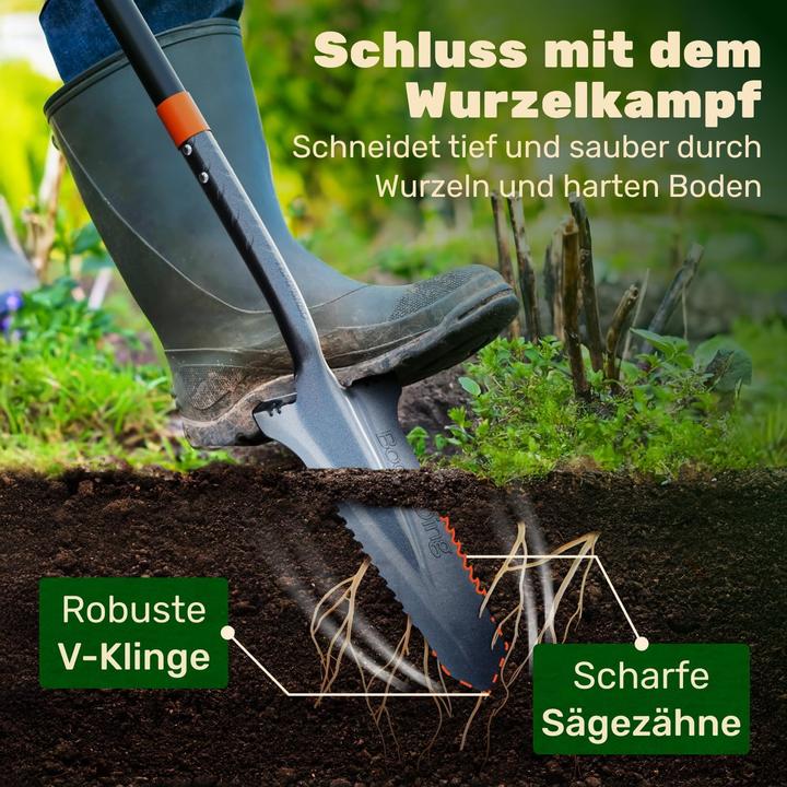 Immagine prodotto BoomDing Wurzelspaten mit Wurzelsäge und ergonomischem Griff