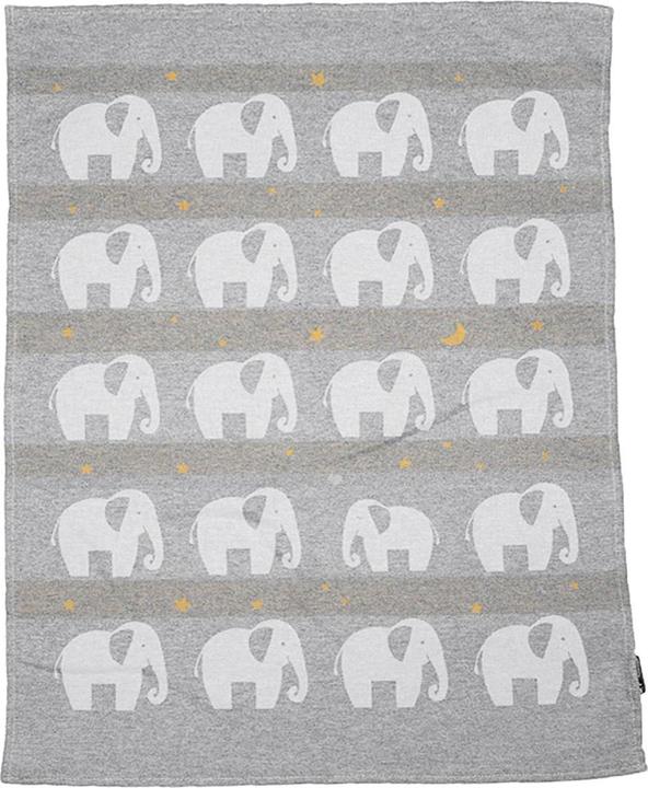 Produktbild David Fussenegger Babydecke Lima Elefant grau (90 x 1 cm)