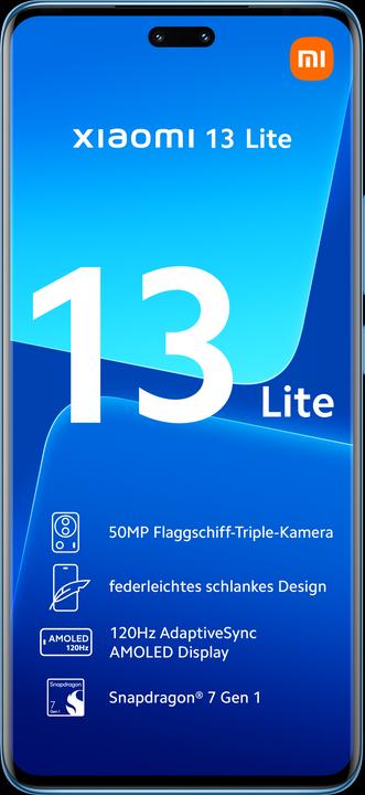 Xiaomi 13 Lite (128 GB, Blauw, 6.55", Dubbele SIM, 50 Mpx, 5G)