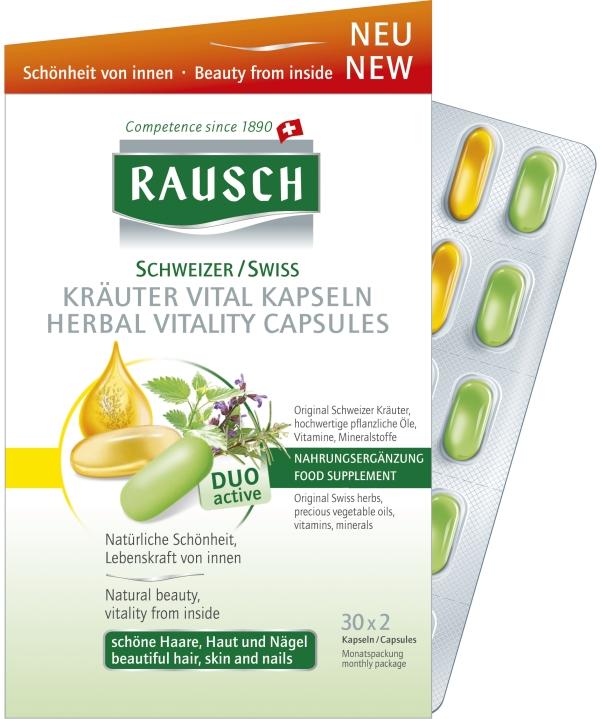 Produktbild Rausch Schweizer Kräuter Vital Kapseln (60 Stück, Kapseln, 90 g)