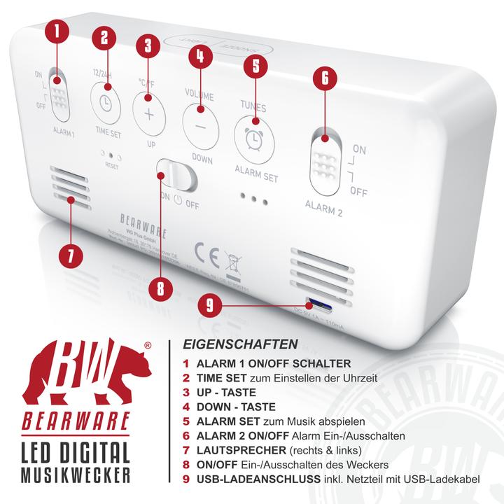 Image du produit Bearware Réveil musical