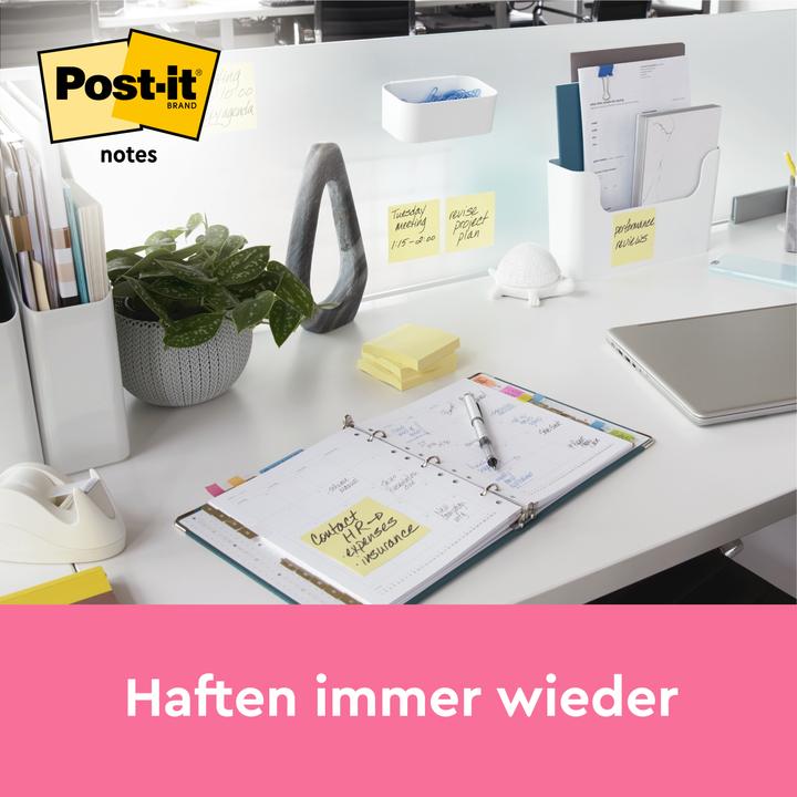 Image du produit Post-it Papillons adhésifs Standard 655 jaune 12 blocs (127 x 76 mm)