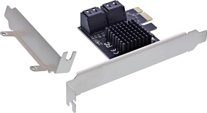 Actual product image InLine Interface card, 4x SATA 6Gb/s, with 4x SATA, PCIe 2.0 (PCI-Express)