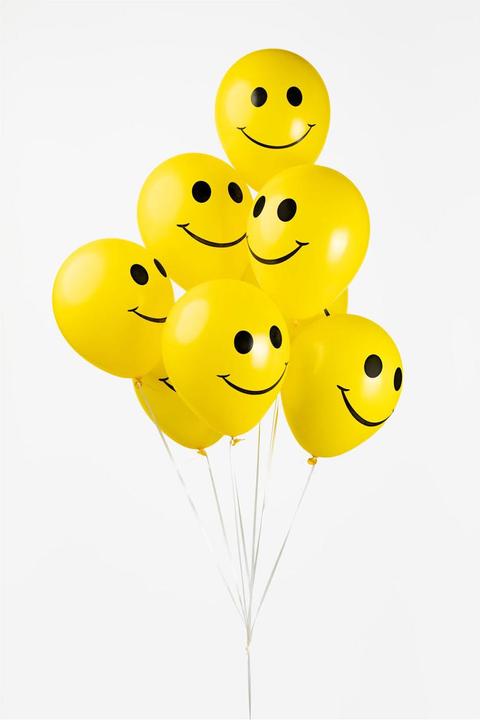 Actual product image Globos Balloons Smile Yellow 30cm, 8pcs.