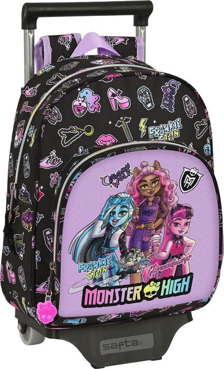 Immagine prodotto Monster High Zaino scuola con ruote Creep Nero 28 x 34 x 10 cm