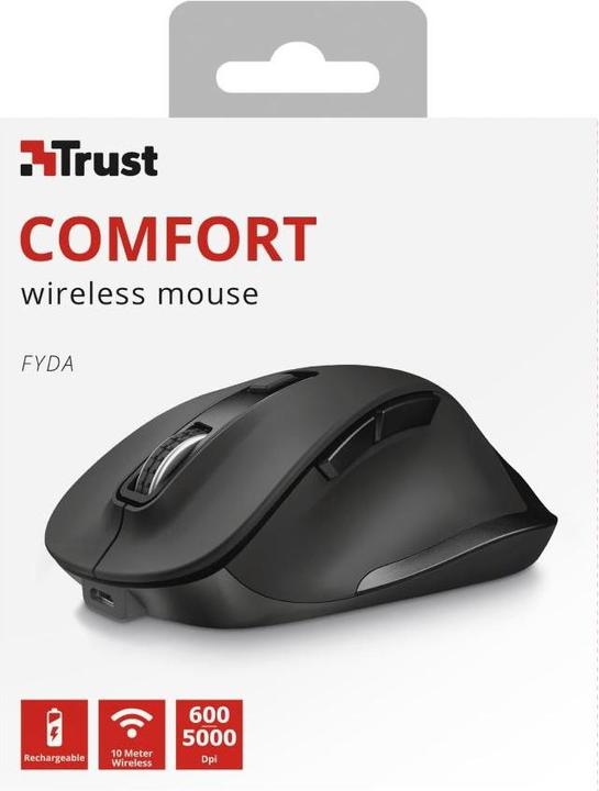 Image du produit Trust Souris Fyda droite RF sans fil optique 2400 DPI (Sans fil)