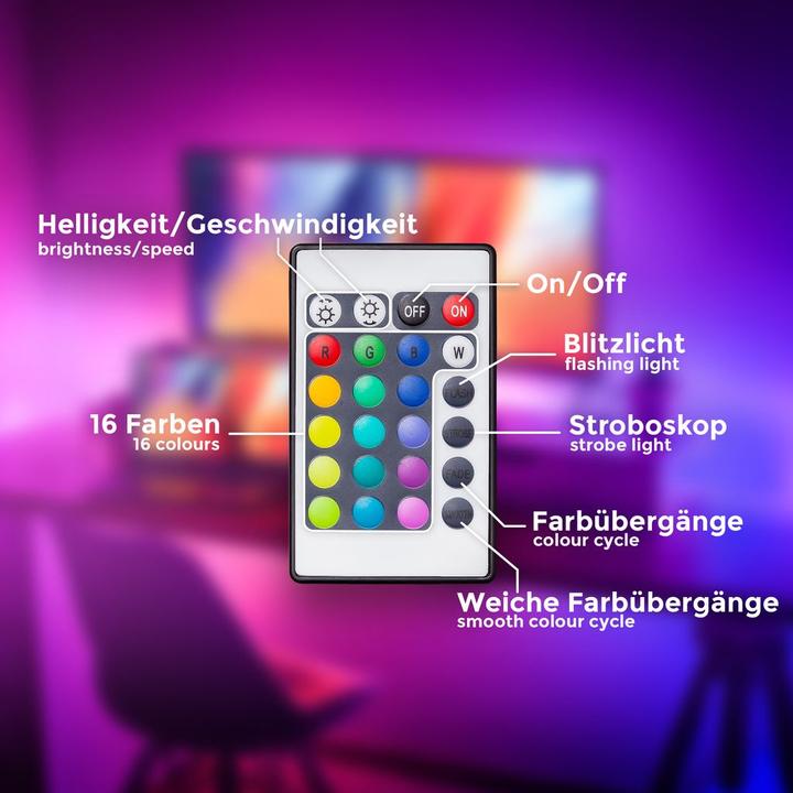 Produktbild B.K.Licht LED-Band (RGB, 300 cm, Indoor)