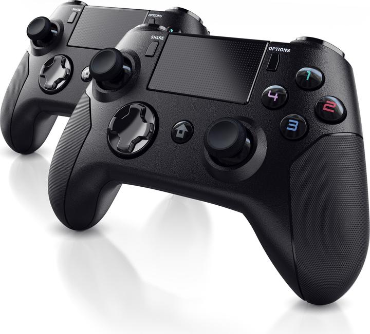 Actual product image CSL 2x PlayStation 4 controller, Bluetooth gamepad for PS4, dual vibration, touchpad, 3.5mm, gyro sensor (PS4, PC)