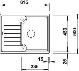 Produktbild Blanco ZIA 40 S (Einbauspüle, 61.50 cm, 50 cm)