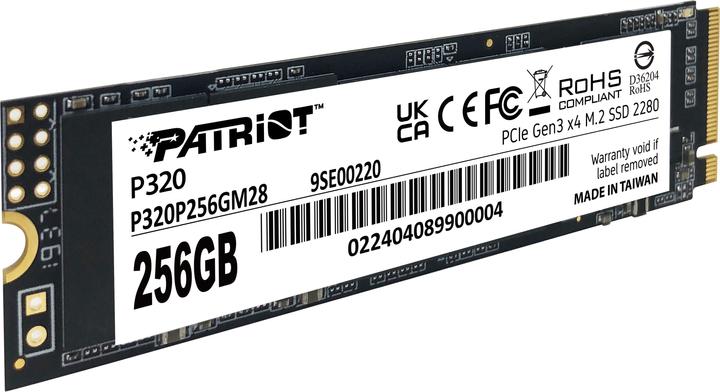 Immagine prodotto Patriot SSD Viper P320 M.2 PCI-Ex4 NVMe 256GB 2.2GB/s (256 GB, M.2 2280)