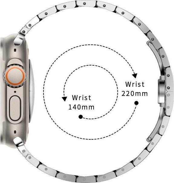 Actual product image MU Style OH Series Stainless Steel Iron Man Replacement Bracelet (20 mm, Stainless steel)