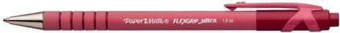 Produktbild Papermate Flexgrip Ultra Clip-on-Einziehkugelschreiber Medium 12 Stücke (Rot, 12 x)