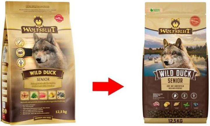Actual product image Wolfsblut Dry food Dog Wild Duck, 12.5 kg (Senior, 1 pcs., 12500 g)