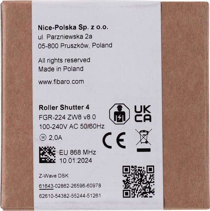 Image du produit Fibaro Roller Shutter 4 (Sangle de volet roulant)