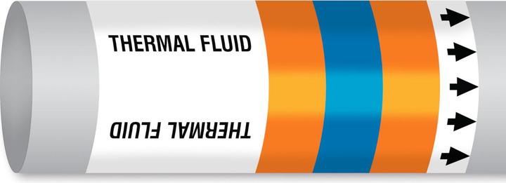 Actual product image Brady B-7541, ISO 14726 IMO Pipe markers - Thermal fluid (fluid used as a heat transfer medium)