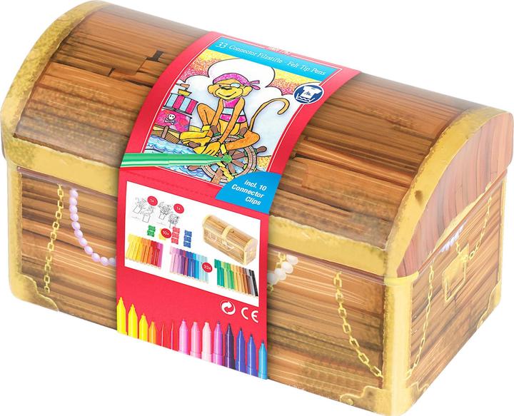 Faber-Castell Felt tip pens Connector treasure chest (Multicoloured, 33 x)