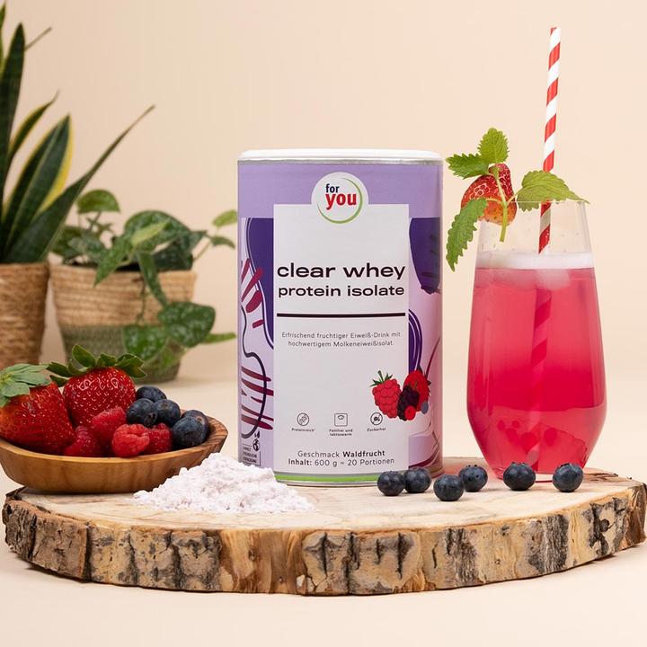 Immagine prodotto For You proteine del siero del latte isolate chiare - frutti di bosco (Frutti di bosco, 1 pz., 600 g)