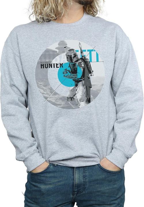 Actual product image Star Wars Mens Boba Fett Bounty Hunter Circle Sweatshirt (M)